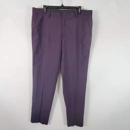 International Concepts Women Purple Slim Fit Dress Pant Sz 36