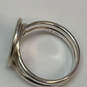 Designer Silpada 925 Sterling Silver Karma Swirl Double Layered Band Ring image number 4