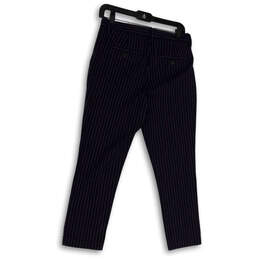 NWT Mens Blue White Striped Flat Front Pockets Dress Pants Size 28X28 alternative image