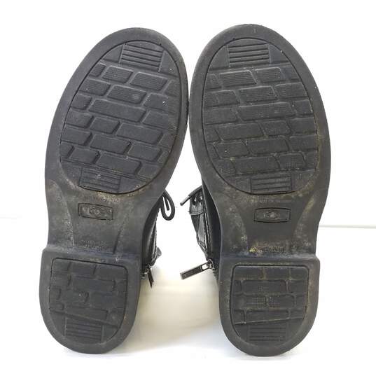 Harley Davidson Black Steel Toe Leather Ankle Lace Zip Boots Men's Size 7 M image number 6