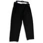 Mens Black White Flat Front Pull-On Yoga Training Capri Pants Size XL image number 2