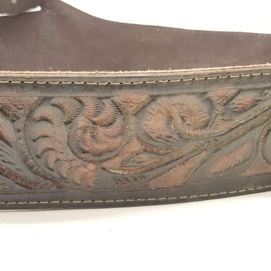 Unbranded Western Leather Cartridge Holster Belt Size 44 image number 5