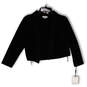 NWT Womens Black Regular Fit Long Sleeve Open Front Cardigan Sweater Size M image number 1
