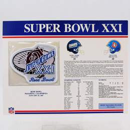 1987 SUPER BOWL XXI OFFICIAL NFL FOOTBALL PATCH NY GIANTS BRONCOS WILLABEE WARD