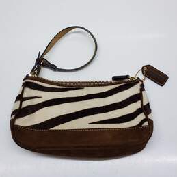 Vintage Coach Zebra Print Calf Hair Handbag