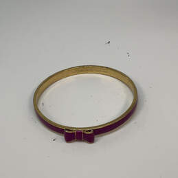 Designer Kate Spade Gold-Tone Take A Bow Purple Classic Bangle Bracelet alternative image