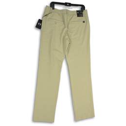 NWT Under Armour Mens Tan Flat Front Slash Pockets Golf Chino Pants Size 34/34 alternative image