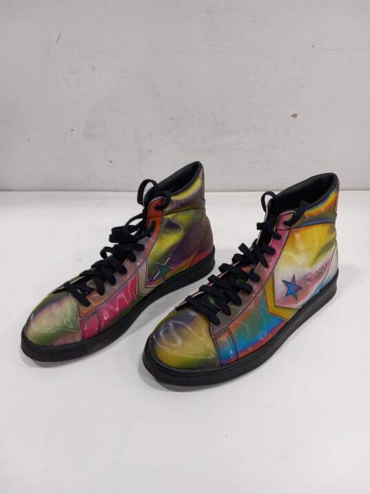 Converse Pro Leather High Iridescent Multicolor Sneaker (Men's Size 9, Women's Size 10.5) image number 2