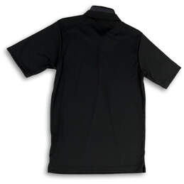 NWT Mens Black Collared Short Sleeve Stretch Side Slit Polo Shirt Size S alternative image