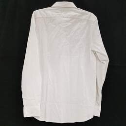 NWT Mens White Long Sleeve Spread Collar Button-Up Shirt Size Large alternative image