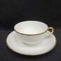 White Bone China Gold Trim Round Teacups & Saucers Set Of 2 With 2 Saucers image number 3
