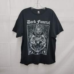 Gildan Heavy Cotton 'Dark Funeral' Logo Black T-Shirt Size XL