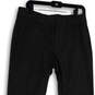 Womens Black Flat Front Slash Pocket Straight Leg Dress Pants Size 8 image number 3