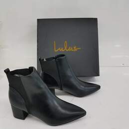Lulus Chase Black Pointed Booties IOB Size 6.5 alternative image