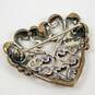 Carolyn Pollack Relios 925 Open Scrolled Floral Heart Brooch 7g image number 3
