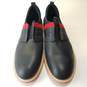 VALAS Los Angeles Charlie Black Leather Stripe Loafers Shoes Men's Size 9 image number 12