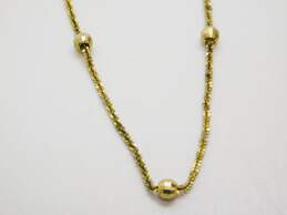 10K Yellow Gold Faceted Ball Margarita Chain Anklet 1.9g alternative image