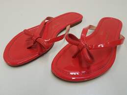 Kate Spade New York Red Patent Leather Thong Sandals Women's Size 6