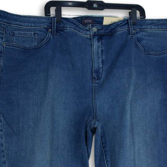NWT NYDJ Womens Blue Denim 5-Pocket Design Majestic Bootcut Jeans Size 28W image number 3