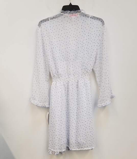 Womens White Purple Polka Dot Nightgown With Cami Top Sleepwear Set Size XS image number 2