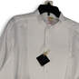 NWT Mens White Collared Long Sleeve Pockets Dress Shirt Size 17.5-33 image number 1