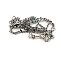 Designer Juicy Couture Silver-Tone Cable Chain Key Pendant Necklace alternative image
