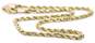 14k Yellow Gold Twisted Rope Chain Bracelet 1.8g image number 4