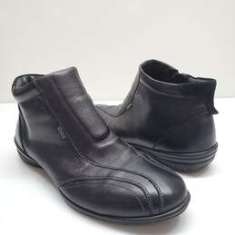 Ecco Women's Black Leather Zipper Ankle Boots Size 40