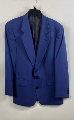 Amici Mens Blue Pockets Long Sleeve Notch Lapel Single Breasted Blazer Size M