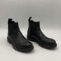 Mens Black Leather Round Toe Pull-On Modern Chelsea Boots Size 10 M image number 1