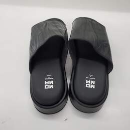 MOMA Women's 'Donna' Black Leather Platform Slide Sandals Size 40.5 EU/9 US alternative image