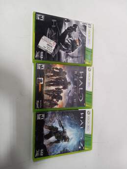 Lot of 3 Assorted Microsoft Xbox 360 Halo Video Games