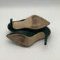 Womens Delphine Green Suede Pointed Toe Back Zip Stiletto Pump Heels Sz 7.5 image number 5