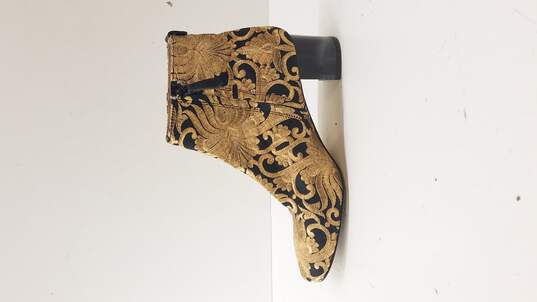 Buy the Tory Burch Carlotta Gold Boots Size 8 | GoodwillFinds