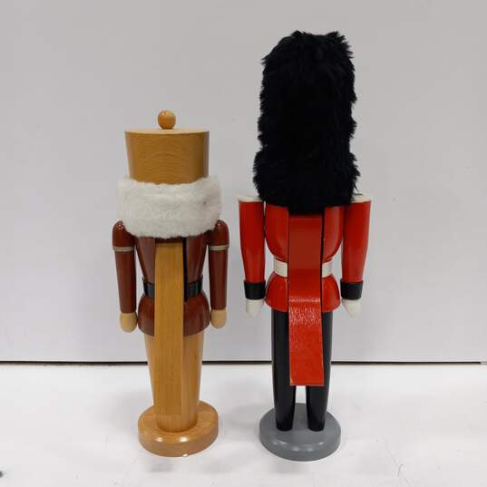 Par of Wooden Holiday Nut Crackers image number 3