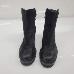 JFK Women's Black Suede Side Zip Booties Size 7.5 alternative image