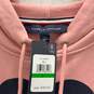 NWT Womens Pink Long Sleeve Pocket Drawstring Pullover Hoodie Size L image number 3