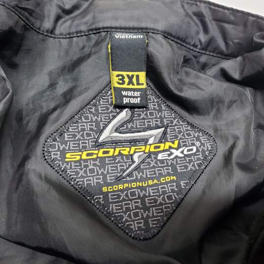Scorpion Exo Water Proof Armored Yellow/Gray/Black Motorcycle Jacket Men's 3XL image number 3