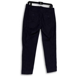Womens Blue Flat Front Slash Pockets Straight Leg Dress Pants Size 27/4 alternative image