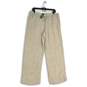 NWT L.L. Bean Womens Oatmeal Elastic Waist Pull On Ankle Pants Size 14R image number 1