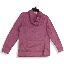 Womens Pink Space Dye Long Sleeve Kangaroo Pocket Pullover Hoodie Size XL alternative image