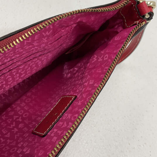 Womens Wellesley Linet Red Leather Inner Pockets Zipper Wristlet Wallet image number 3