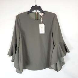 Ted Baker Women Olive Green L/S Top NWT sz 3
