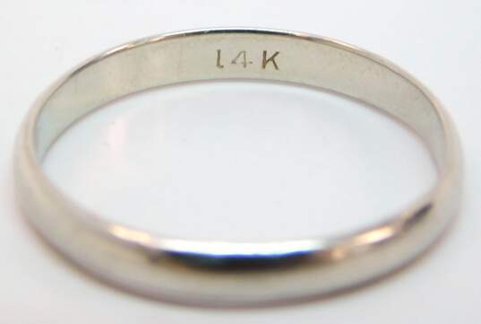 Elegant 14k White Gold Band Ring 3.3g image number 5