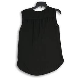 J. Crew Womens Black Round Neck Sleeveless Pullover Blouse Top Size 2 alternative image