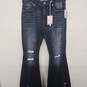 Kan Can Distressed High Rise Flare Jeans image number 1