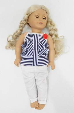 American Girl Doll Blonde Hair Blue Eyes With Outfit