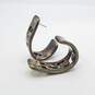 Sterling Silver Modernist Wide 3/4in Loop Hoop Earrings 17.5g image number 1
