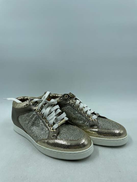 Authentic Jimmy Choo Mid Metallic Sneakers W 6.5 image number 3