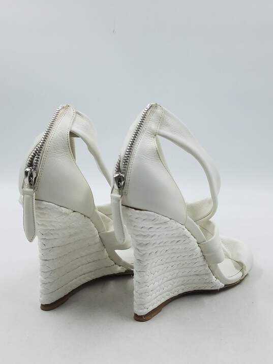 Authentic Burberry White Wedge Sandal W 9.5 image number 4
